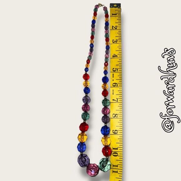 Bundle Sale 3 for $15 | Multicolored Graduated Plastic Bead Necklace - Picture 6 of 10